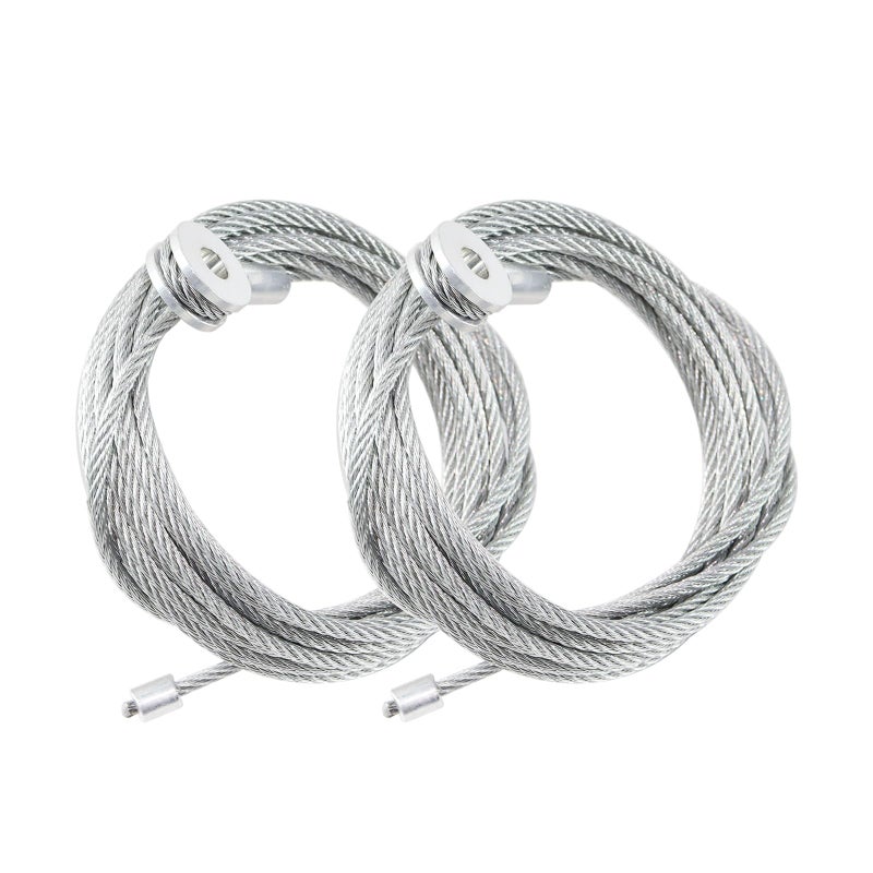 LAFORMO Pair (2) Enclosed Cargo Trailer Ramp Door Cable Replacement Kit Cables 150 Inch,Replacement for CAB1-8CB150 - Image 5